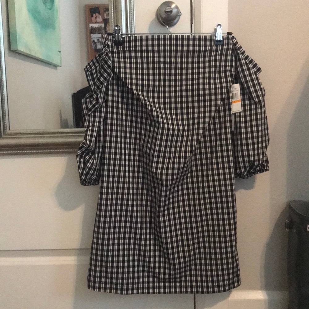 1. State off the shoulder dress